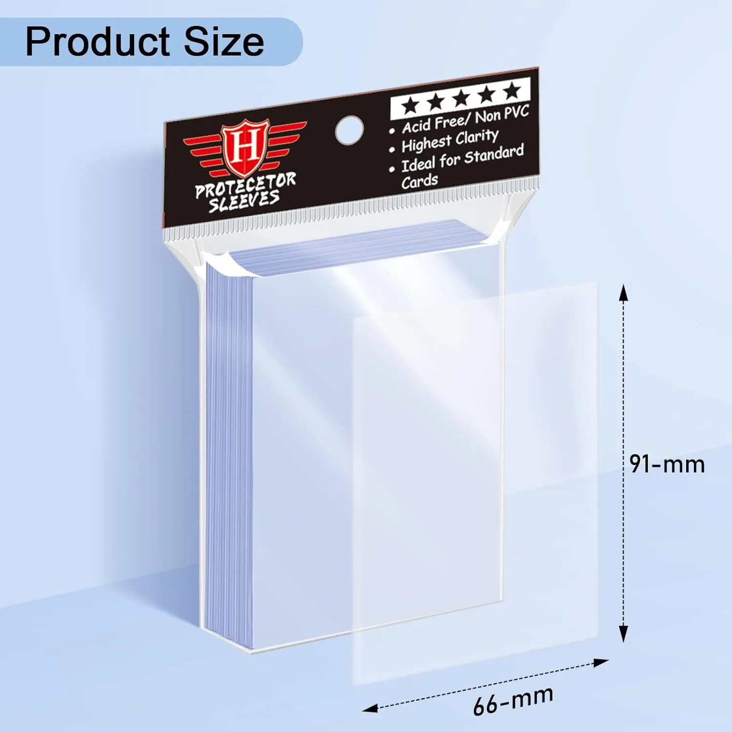 10000 PCS Card Sleeves for Trading Cards, Soft Penny Card Sleeevs Clear Plastic Card Protectors Fit for Baseball Cards MTG Sports Cards Standard Cards (100 Pack)