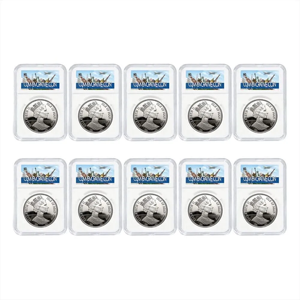 10Pack Coin Slab Display Holder Storage 21MM Fit for NGC PCGS Grade Collection Box