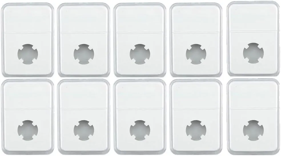 10Pack Holder Protector Coin Display Slab 18MM Fit for NGC PCGS Grade Collection Box