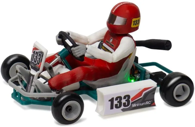 1/32 Scale 2.4G Retro Mini RC Kart, RC Racing Car, Assembly Kits for Adults, with Remote Control and Battery,Birthday Christmas Toys Gifts - 2 Battery