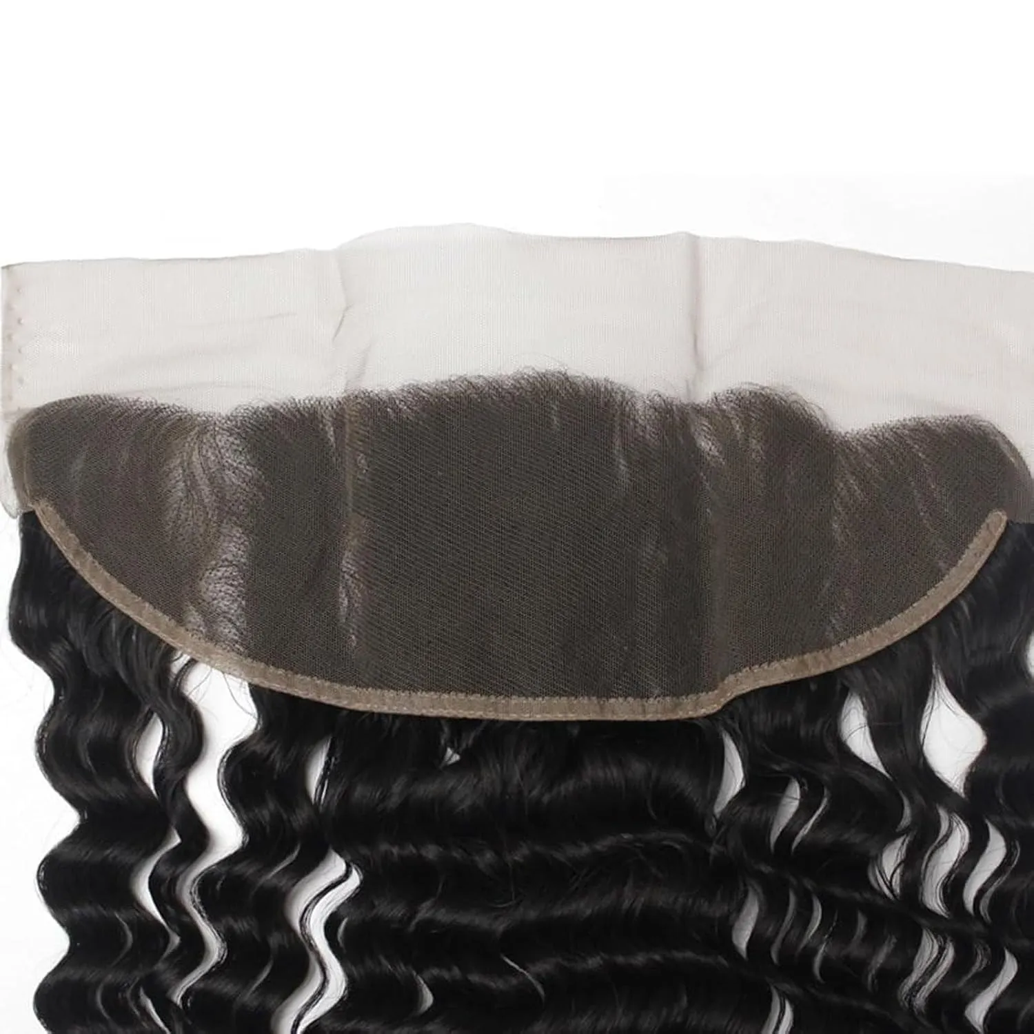 13x4 Ear To Ear 100% Unprocessed Virgin Deep Wave Human Hair Swiss Lace Frontal Closure Bleached Knots Pre Plucked Natural Color (13x4 Deep Wave, 22 Inch)