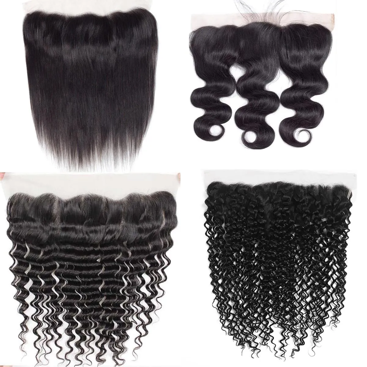 13x4 Ear To Ear 100% Unprocessed Virgin Deep Wave Human Hair Swiss Lace Frontal Closure Bleached Knots Pre Plucked Natural Color (13x4 Deep Wave, 22 Inch)