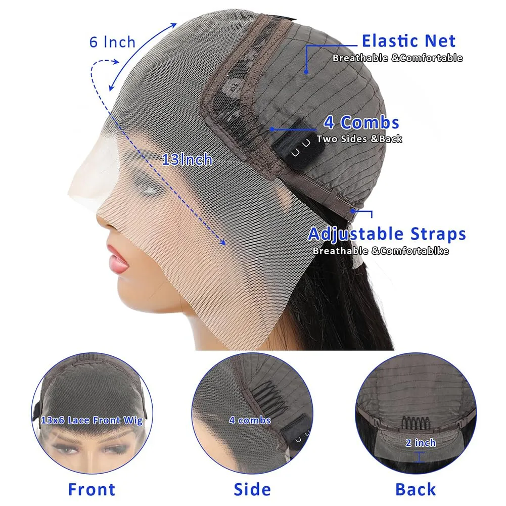 13x6 Lace Front Wigs Human Hair Pre Plucked 180 Density 28 Inch HD Body Wave Lace Front Wigs Human Hair Frontal Wigs Human Hair wigs for Women Glueless Wigs Human Hair Pre Plucked Black wig