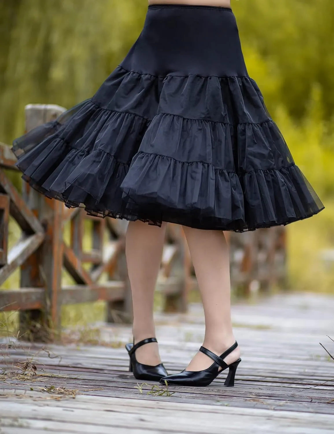 1950s Vintage Knee Length Crinoline Petticoats For Women Tulle skirts for under dresses 50s Clothing
