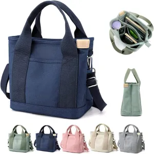 2023 New Women Large Capacity Multi-pocket Handbag, Multi-compartment Canvas Crossbody Shoulder Tote Bag For Travel Work.