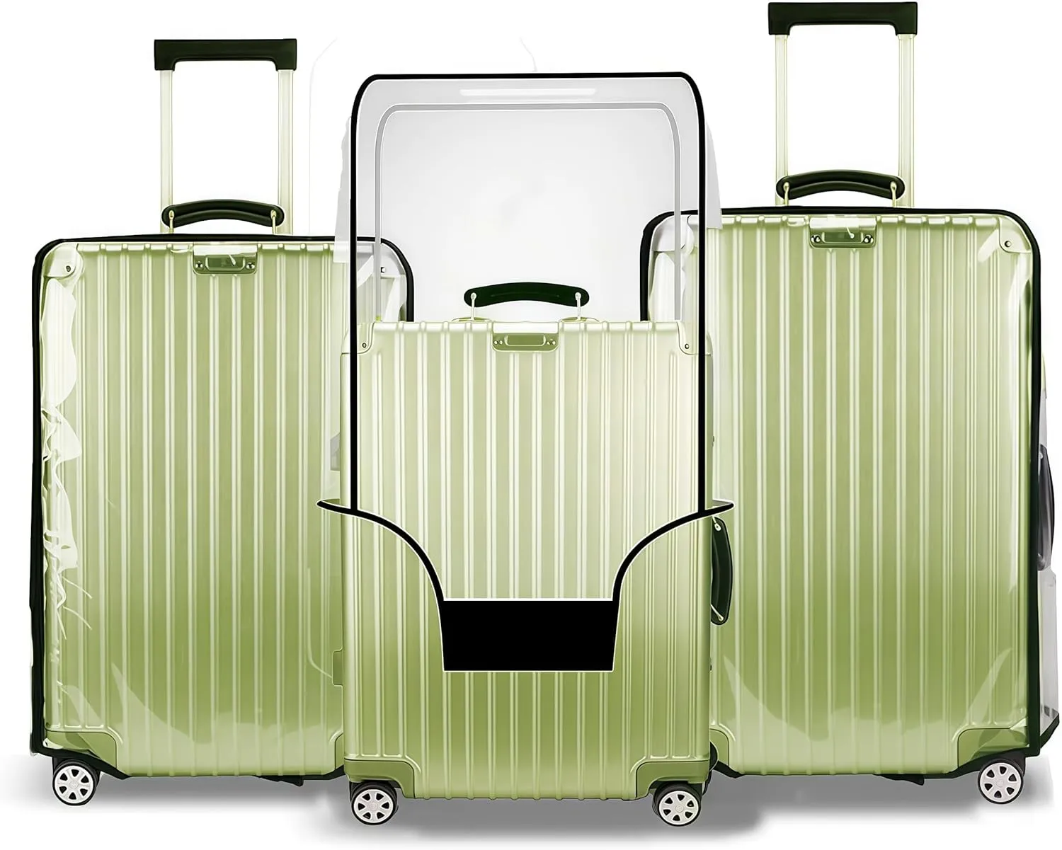 20/24/28 Inch Thicken Transparent Luggage Cover Suitcase Protector Waterproof PVC Full Clear Cover Travel Suitcase 20 24 28 inch