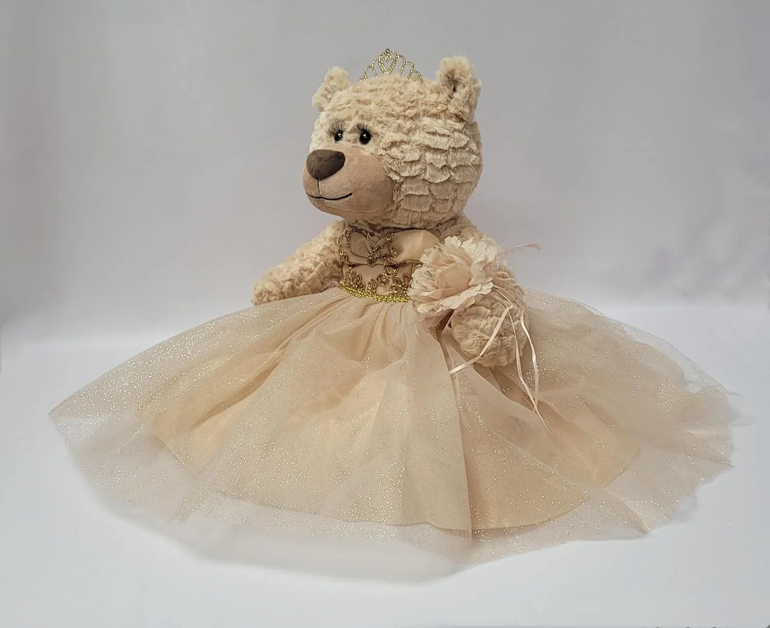 20" Quince Anos Quinceanera Last Doll Teddy Bear with Dress (Centerpiece) ~ B16632-34 (Champane)
