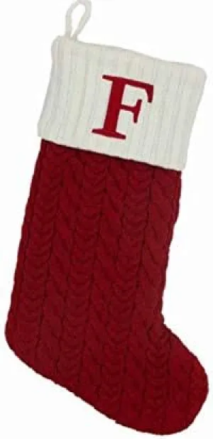 21-in. Initial Monogram Stocking (F)