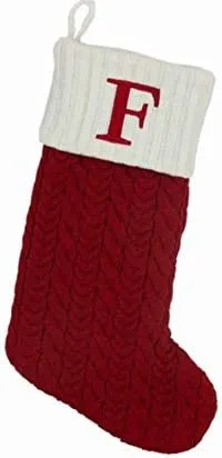 21-in. Initial Monogram Stocking (F)