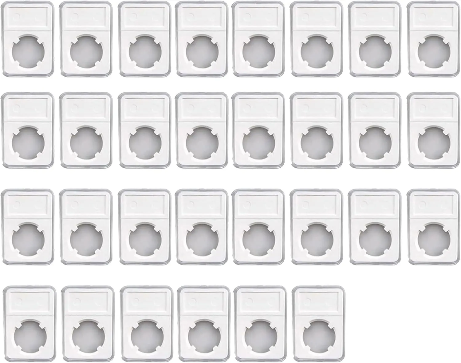30Pack Holder Protector Coin Display Slab 21MM Fit for NGC PCGS Grade Collection Box