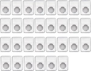 30Pack Holder Protector Coin Display Slab 24MM Fit for NGC PCGS Grade Collection Box