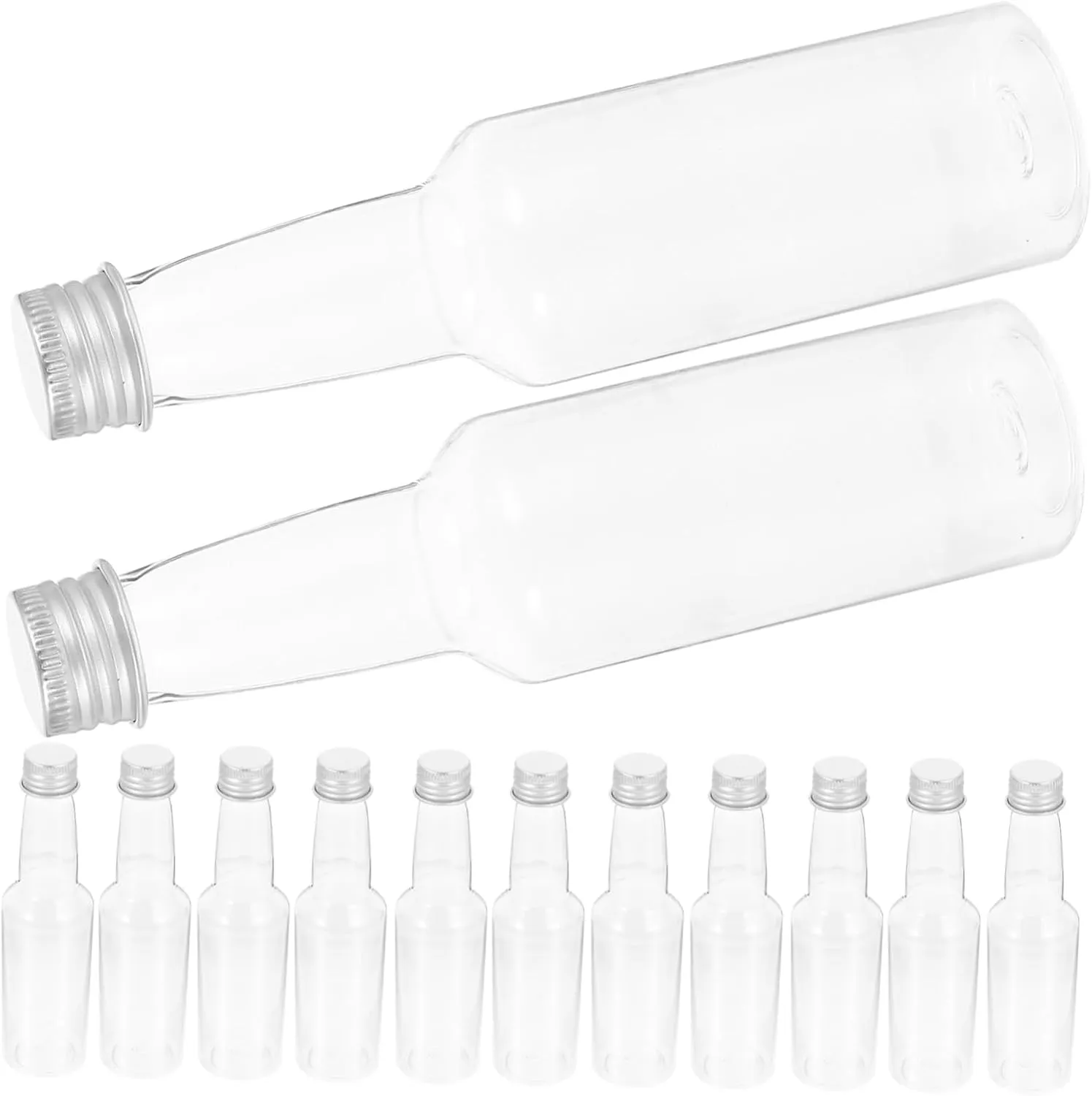 30pcs Plastic Juice Bottle Reusable Water Bottles for Syrup Dispenser Travel Outdoor