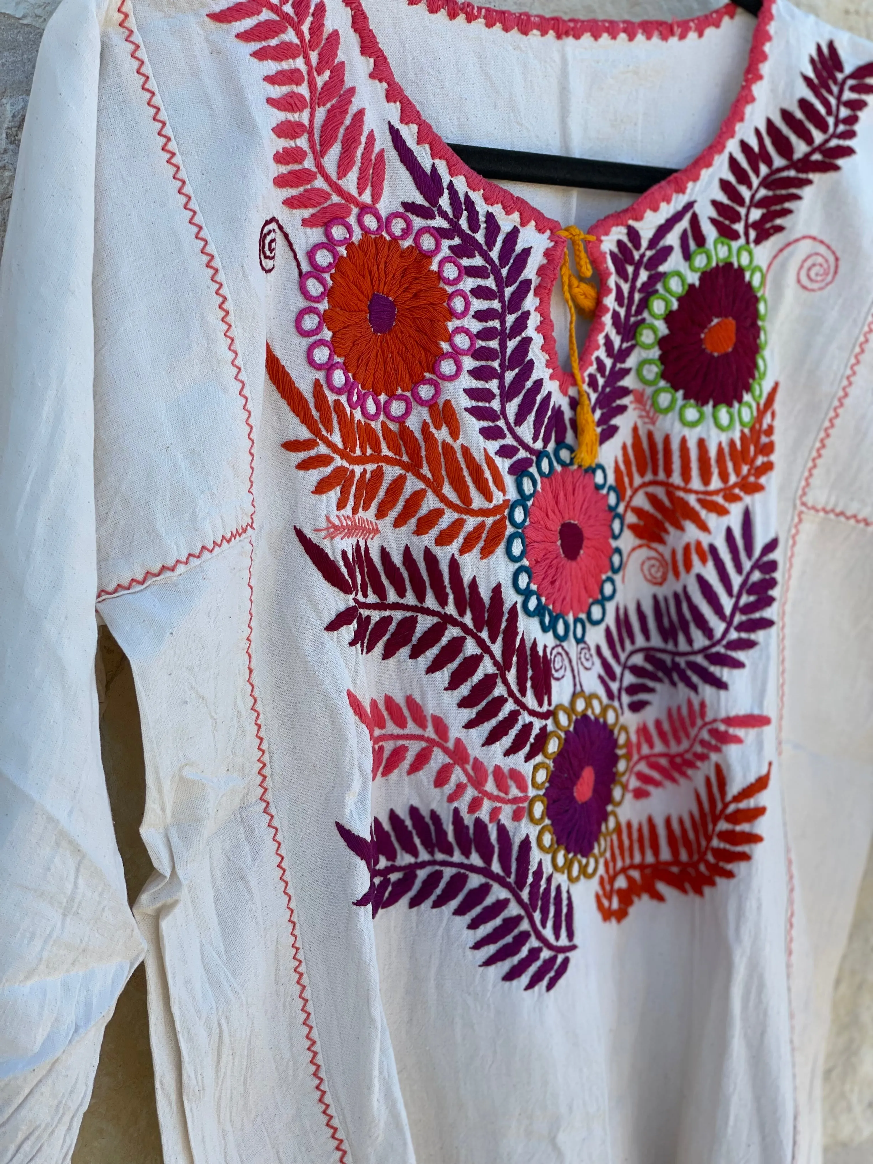 3/4 Sleeve Multicolor Rococo Blouse