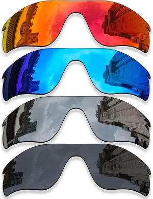 4 Pieces Polarized Replacement Lenses for Oakley RadarLock Path OO9181 Sunglasses, Anti-Scratch and Impact Resistant