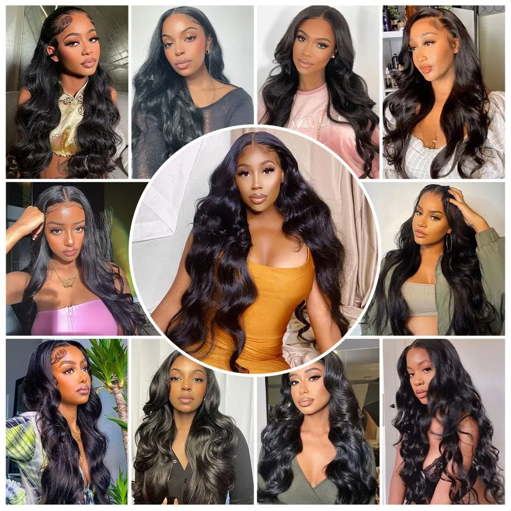 4x4 Transparent HD Lace Closure Only Body Wave Hair Closure Invisible Lace Closure 12A Brazilian Virgin Remy Human Hair Closure 100% Human Hair Extensions Pre Plucked Natural Black Color 14 Inch