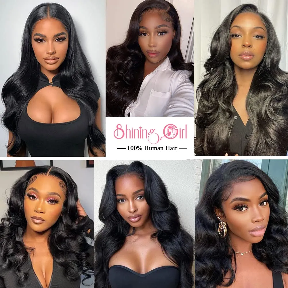 4x4 Transparent HD Lace Closure Only Body Wave Hair Closure Invisible Lace Closure 12A Brazilian Virgin Remy Human Hair Closure 100% Human Hair Extensions Pre Plucked Natural Black Color 14 Inch