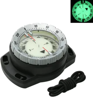 50M Underwater Diving Compass Luminous Dive Wrist Compass Waterproof Navigation Tool with Elastic Rope for Diving Camping and Other Outdoor Activity