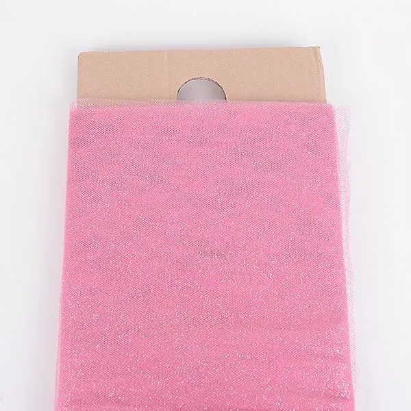 54 Inch Shocking Pink Glitter Tulle Bolt