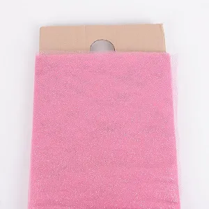 54 Inch Shocking Pink Glitter Tulle Bolt