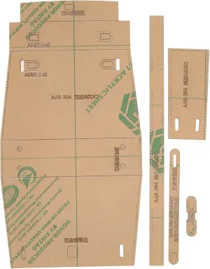 5Pcs Lightweight Transparent Acrylic Templates for DIY Shoulder Bags, Ideal for Handicraft Lovers, Scratch Protective Film, Acrylic Material, to Carry and Use