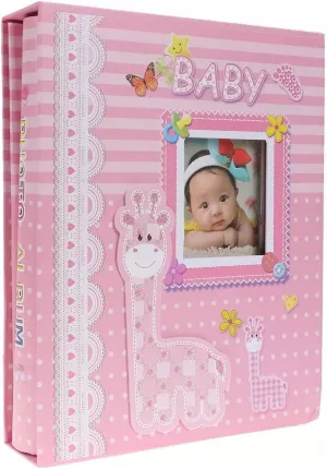 6 Inch Photo Album Creative Commemorative Book 200 Pages Interstitial Albums Bag Personality Decoration for Photo Stor (Color : Pink Size : 26.5x20.7x5.5 cm)