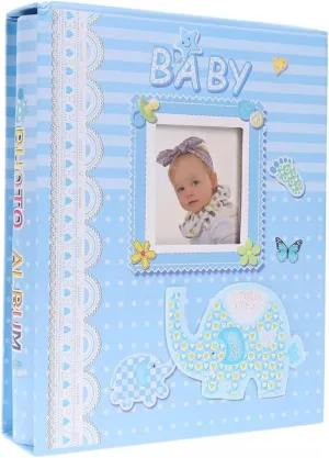 6 Inch Photo Album Creative Commemorative Book 200 Pages Interstitial Albums Bag Personality Decoration for Photo Stor (Color : Size : 26.5x20.7x5.5 cm) (Blue 26.5x20.7x5.5 cm)