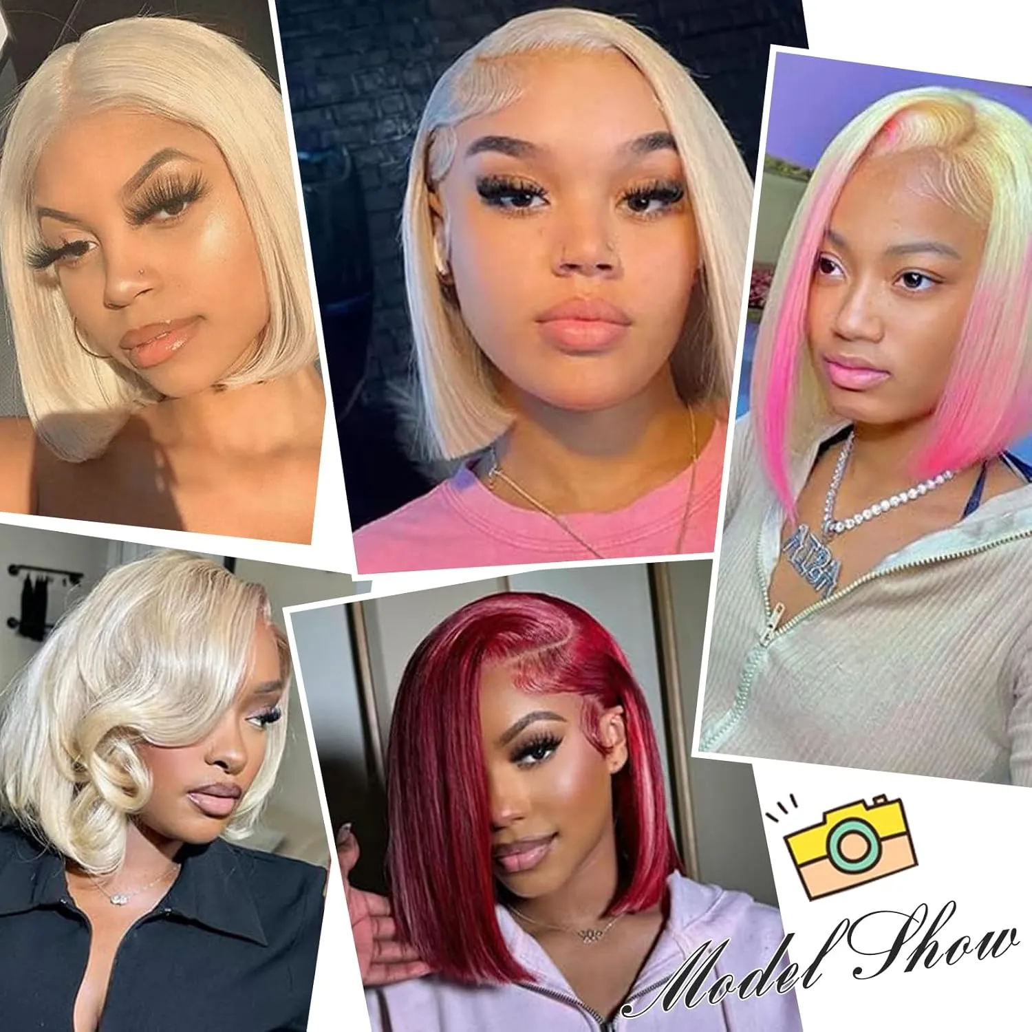 613 Blonde Bob Wig Human Hair 180% Density 13x4 HD Transparent Lace Front Wigs Human Hair Pre Plucked Short 613 Blonde Bob Glueless Straight Wigs Human Hair for Women 10 Inch