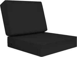 AAAAAcessories Outdoor Deep Seat Cushions, Foam Pillow, Waterproof, Fade-Resistant Patio Furniture Replacement Cushions, 24" x 24" x 5", Black