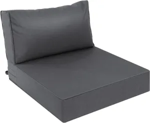 AAAAAcessories Outdoor Deep Seat Cushions, Waterproof, Fade-Resistant Patio Furniture Replacement Cushions, 24" x 24" x 5"   24" x 13.5", Dark Gray