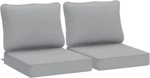 AAAAAcessories Outdoor Deep Seat Cushions, Waterproof, Fade-Resistant Patio Furniture Replacement Cushions, 24" x 24" x 5", Set of 2, Gray