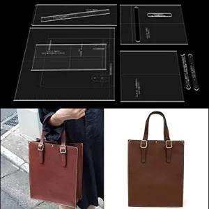 AAB-48 Acrylic Tote Bag Template - Leather Pattern Handbag