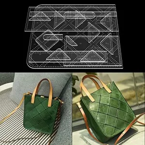 AAB-708 Acrylic Tote Bag Template - Leather Pattern Shoulder Bag