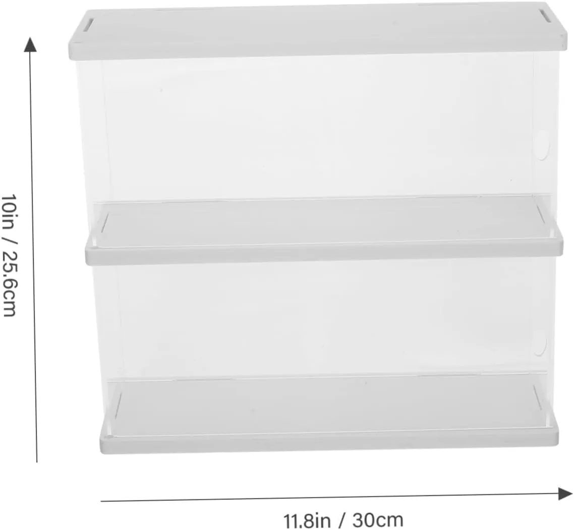 Action Figures Display Case Double Acrylic Showcase Box for Collectibles Transparent Storage Dust for Organizing and Showcasing Action Figures