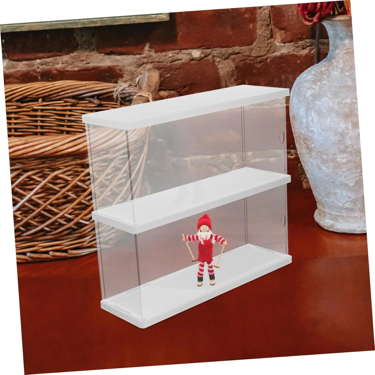 Action Figures Display Case Double Acrylic Showcase Box for Collectibles Transparent Storage Dust for Organizing and Showcasing Action Figures