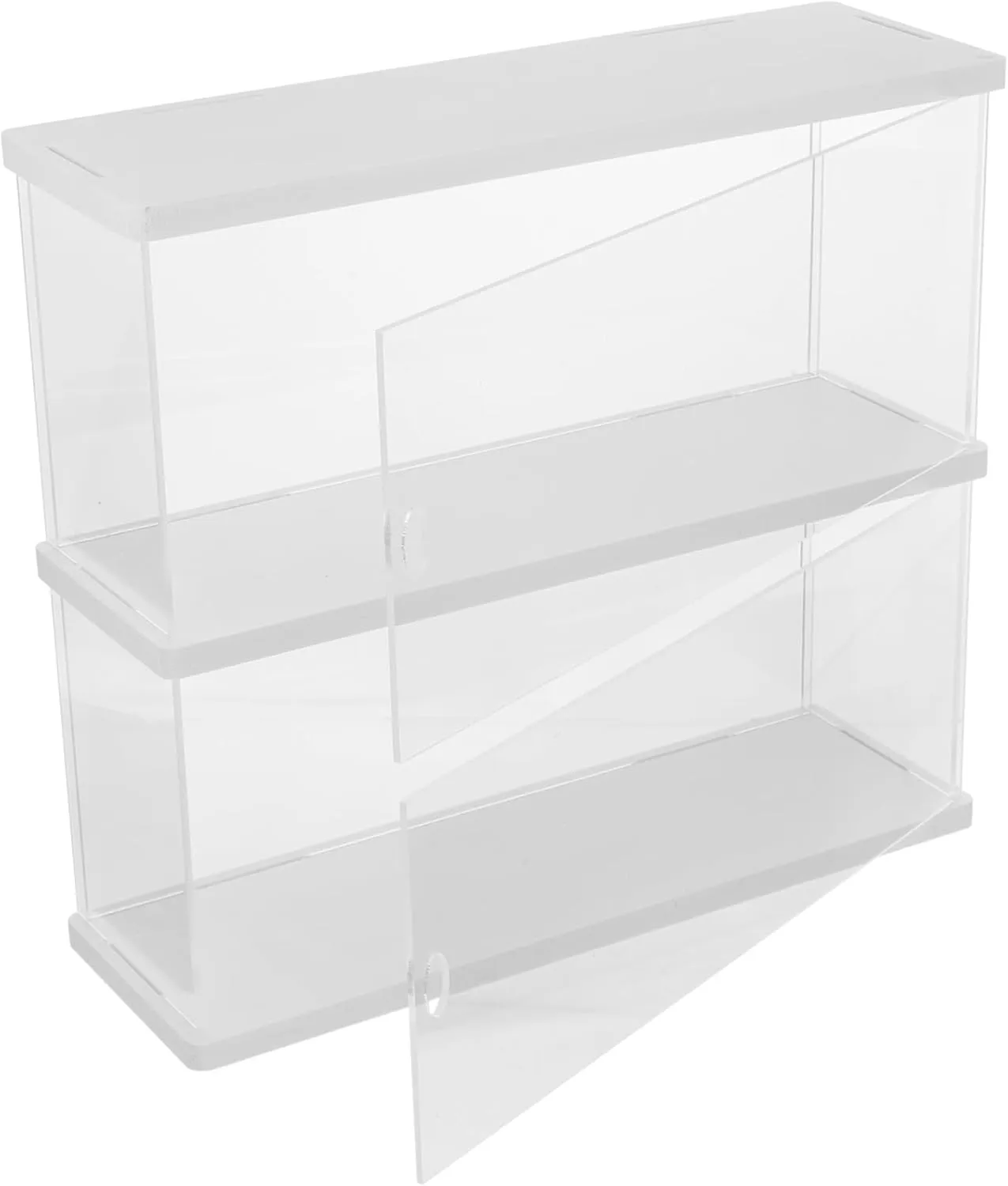 Action Figures Display Case Double Acrylic Showcase Box for Collectibles Transparent Storage Dust for Organizing and Showcasing Action Figures