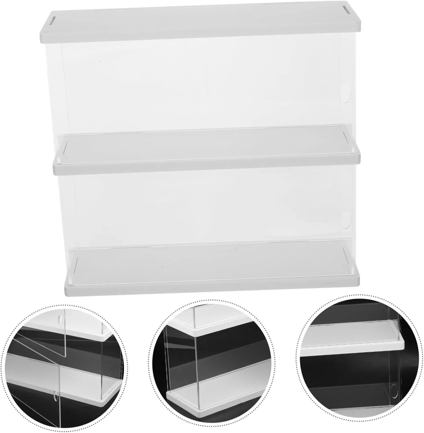 Action Figures Display Case Double Acrylic Showcase Box for Collectibles Transparent Storage Dust for Organizing and Showcasing Action Figures