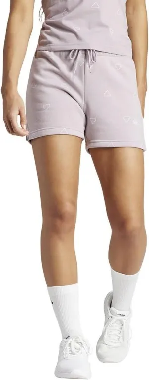adidas Essentials Women's Monogram Fleece Graphic Casual Shorts