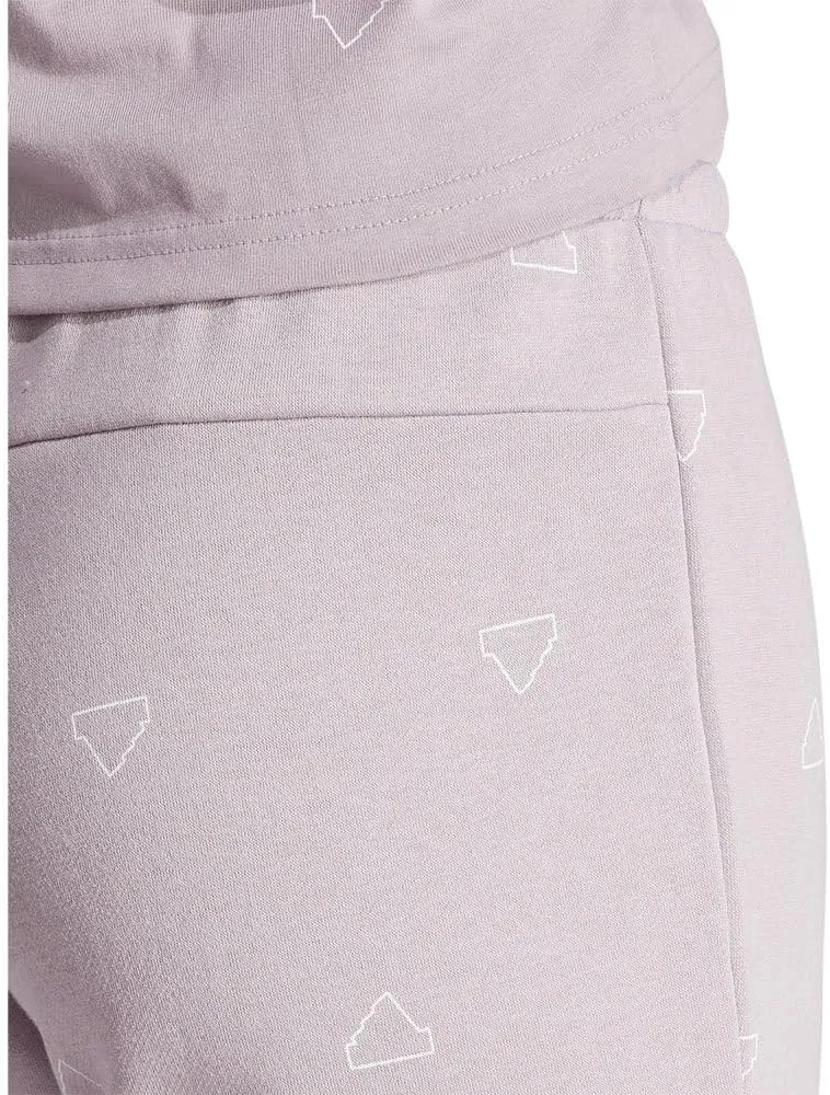 adidas Essentials Women's Monogram Fleece Graphic Casual Shorts