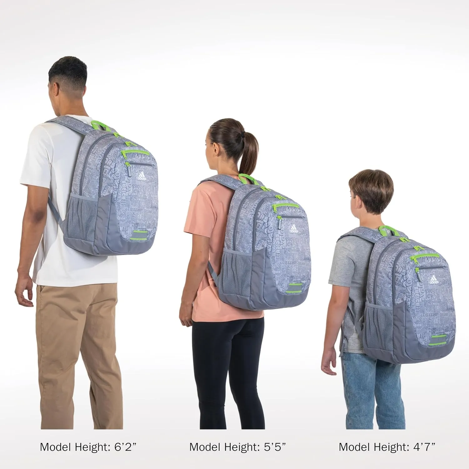 adidas Foundation Laptop, Book Bag with Sleeve, Large Durable Athletic Backpack for Men and Women, Stone Wash White/Blue Dawn/Semi Flash Aqua Blue, One Size