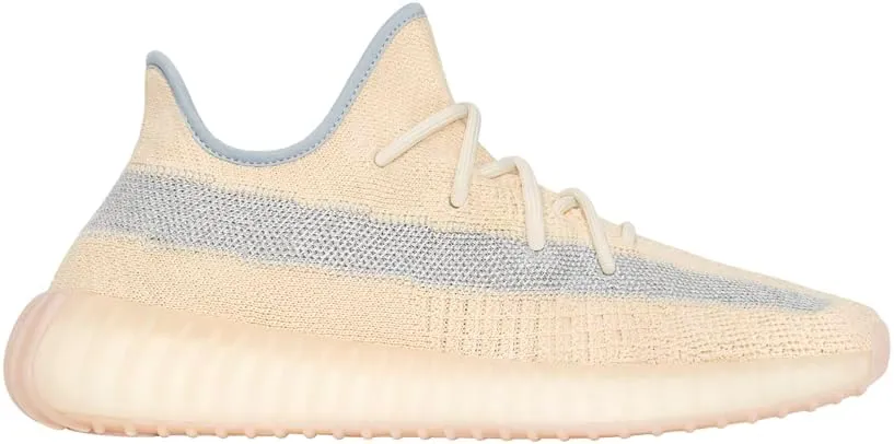 adidas Mens Yeezy Boost 350 V2 Linen Linen/Linen/Grey Woven Size 10