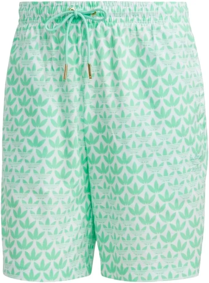 adidas Originals Monogram All Over Print Shorts Easy Green MD