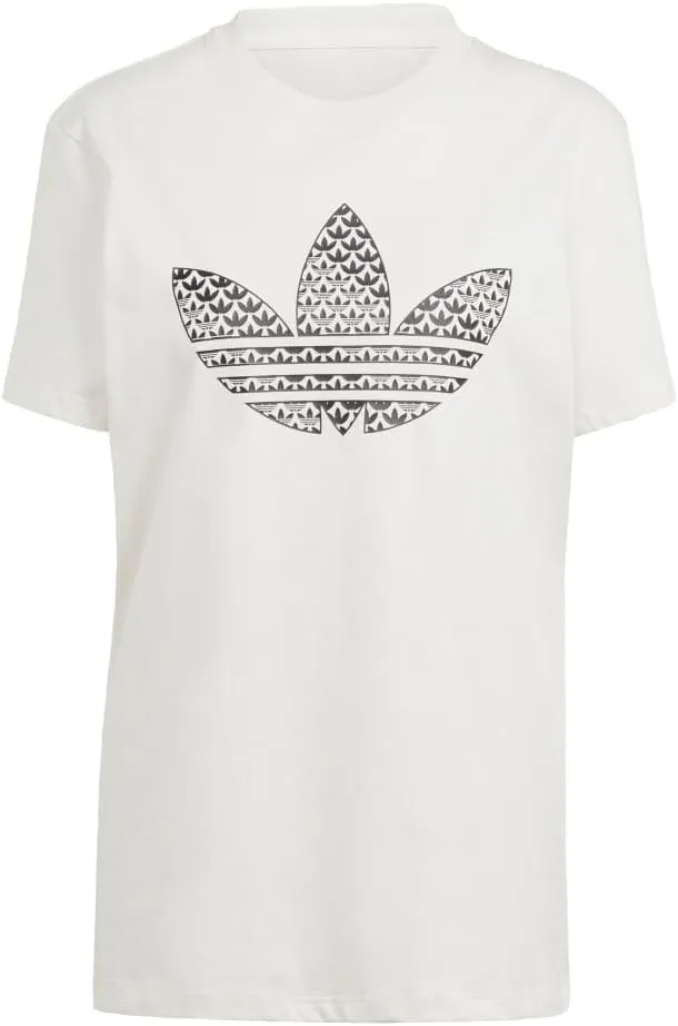 adidas Originals Trefoil Monogram Infill T-Shirt Wonder White SM