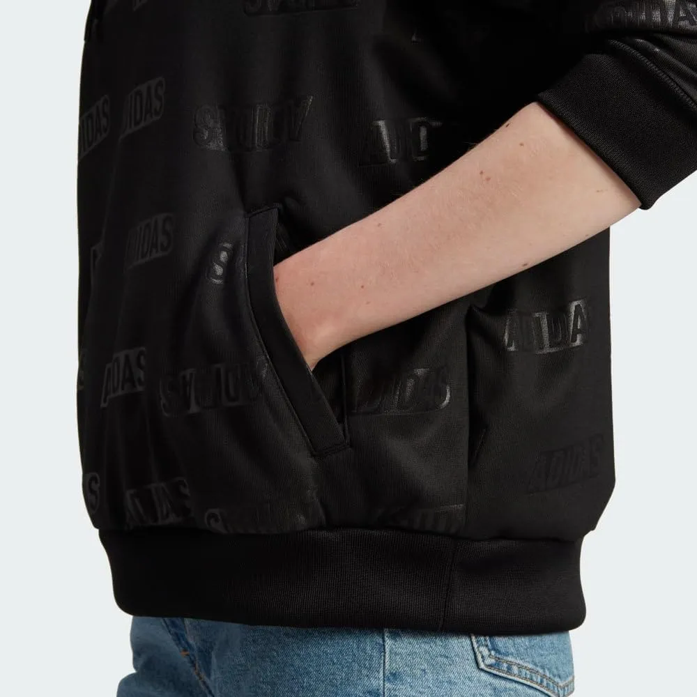 adidas Women's Embossed Monogram Fleece Hoodie