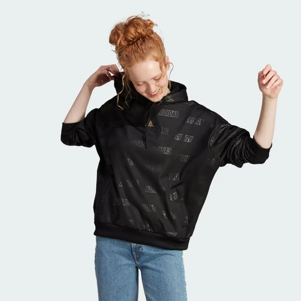 adidas Women's Embossed Monogram Fleece Hoodie