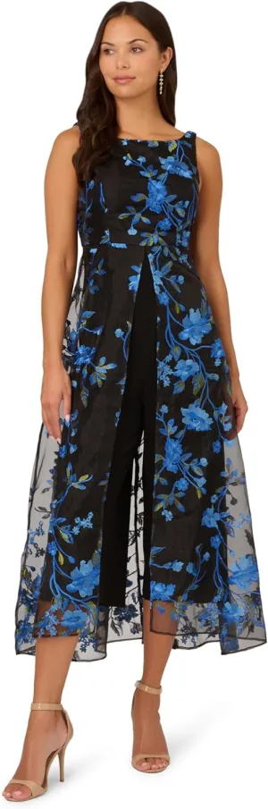 Adrianna Papell womens Embroidered Jumpsuit