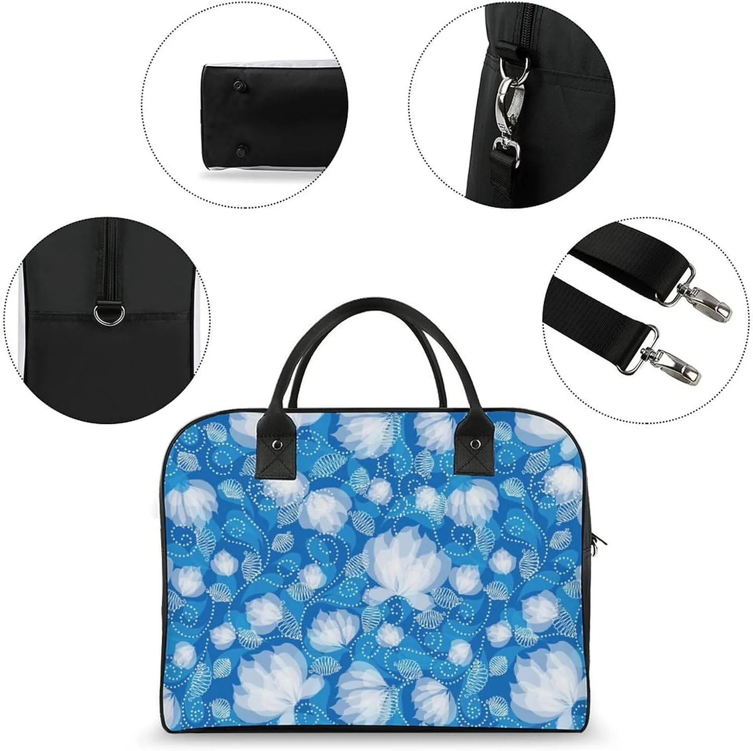 Adult Crossbody Nylon Oriental Cherry Novelty Handbag for Traveling 13" X 19" X 8"
