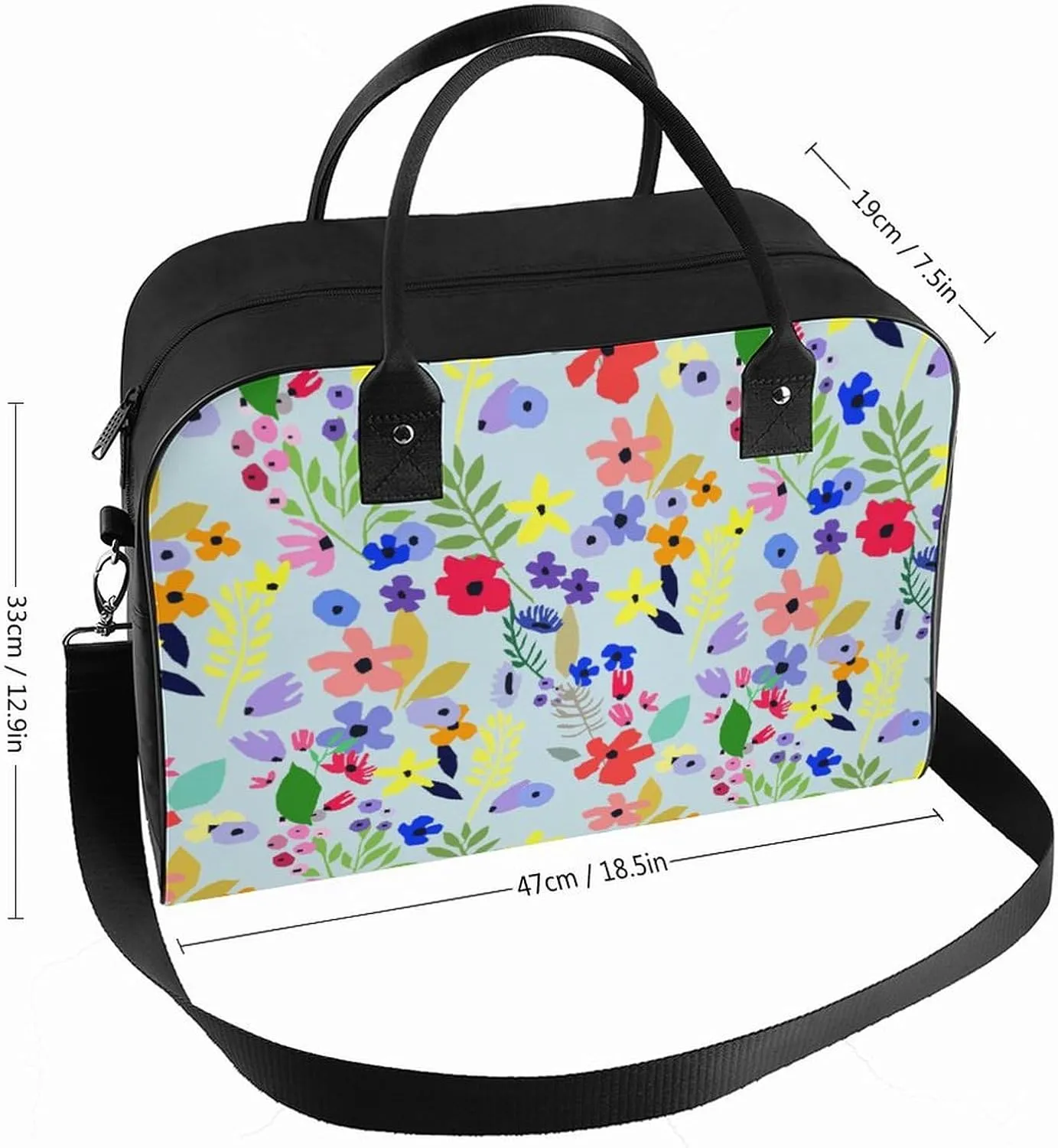 Adult High-capacity Nylon Berries Patterns Simple Handbag for Touring 13" X 19" X 8"