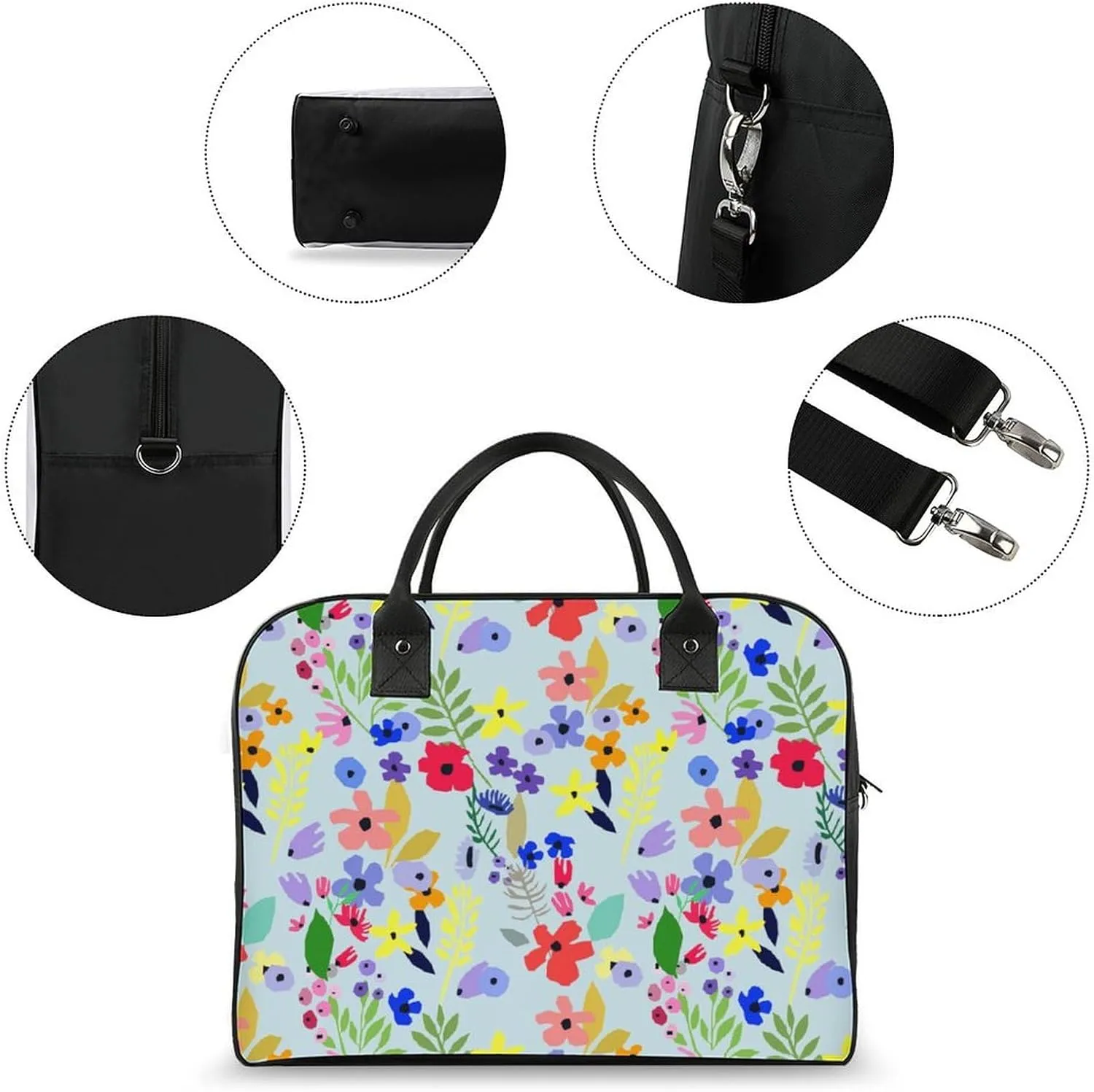 Adult High-capacity Nylon Berries Patterns Simple Handbag for Touring 13" X 19" X 8"