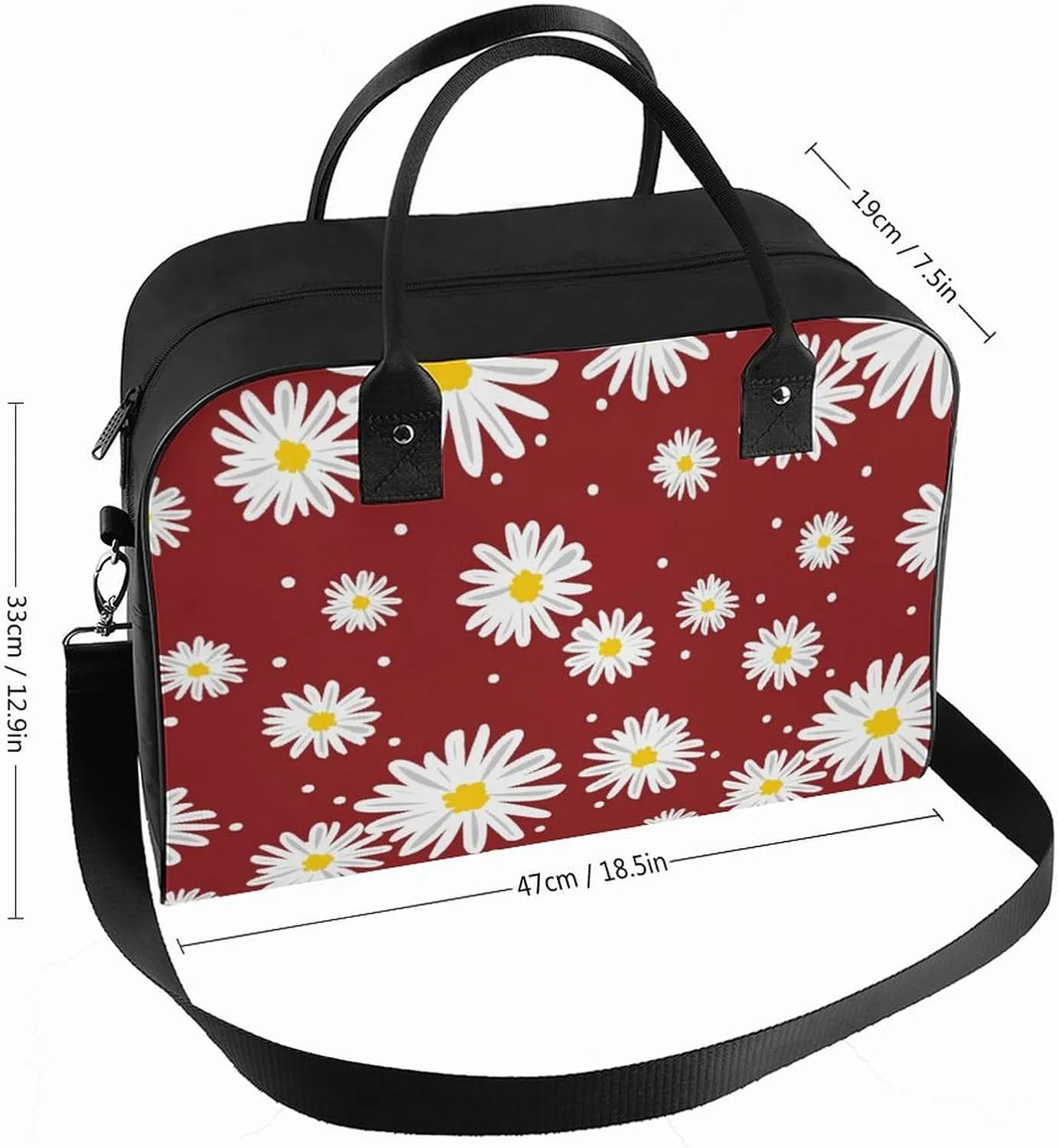 Adult High-capacity Nylon Colorful Butterfly Retro Handbag for Touring 13" X 19" X 8"