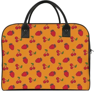 Adult Large Capacity Nylon Berries Patterns Classic Handbag for Journey 13" X 19" X 8"